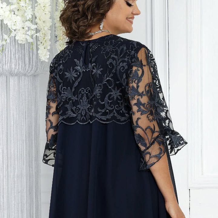 Novira – Patchwork-Chiffonkleid