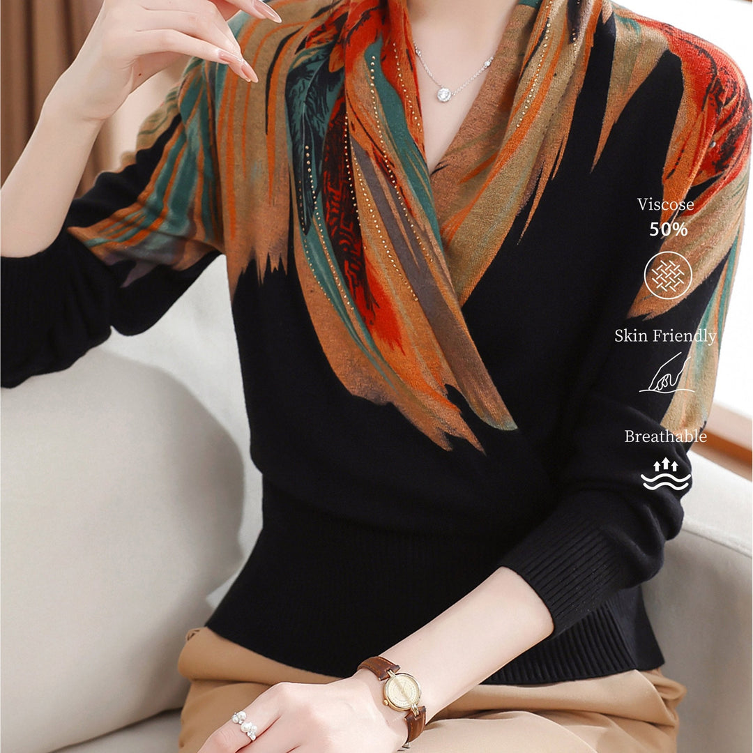 Rilena – strassbesetzter Viskose-Strickpullover