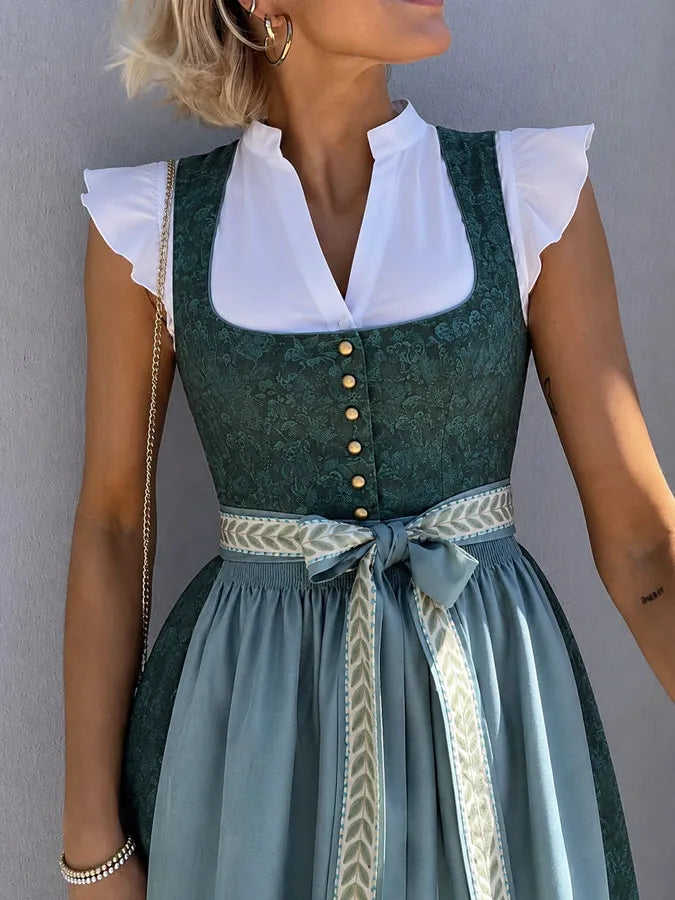 Navira – Kleid mit Bogenkante vorn aus Webstoff