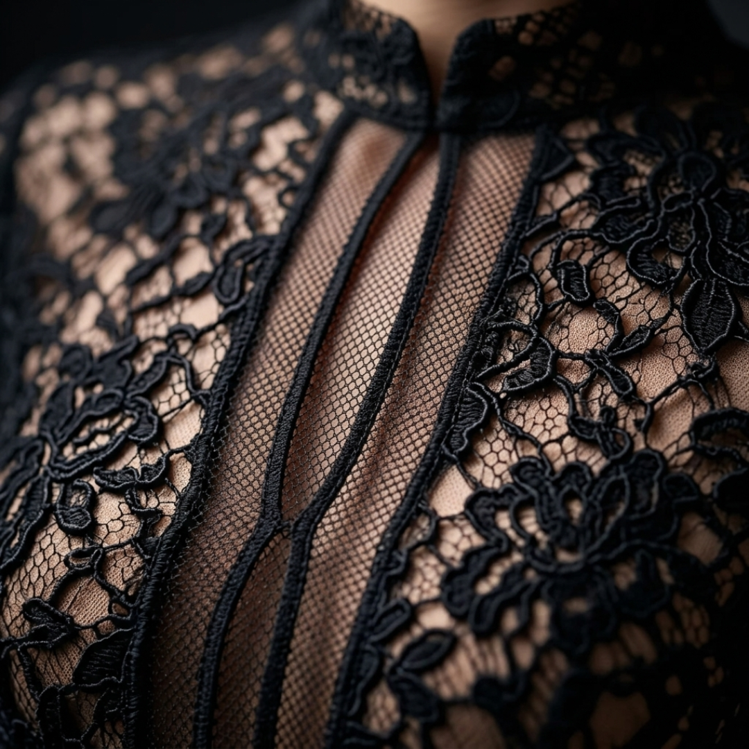 Mireva – Minikleid aus Spitze mit Frontausschnitt