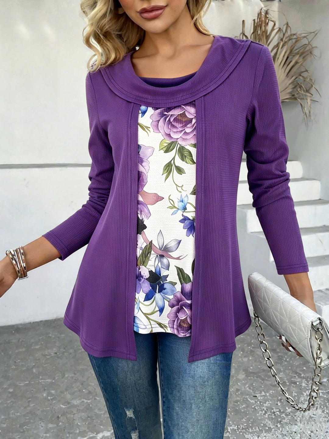 Tivora – Zweiteiler-Optik Strickpullover
