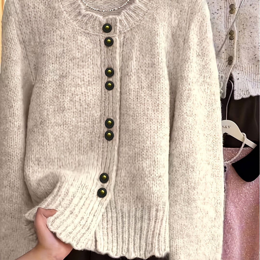 Rilena – Ein-Knopf-Strickjacke