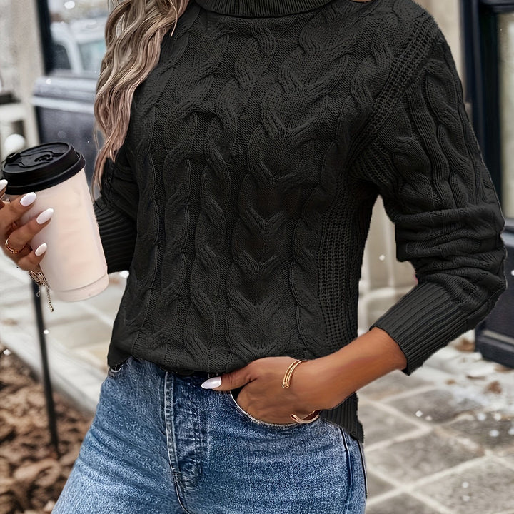 Tavina – Hochkragen-Strickpullover