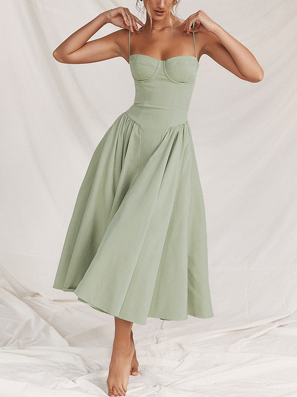 Mevara – Korsettstil-Oberteil Webstoff-Kleid
