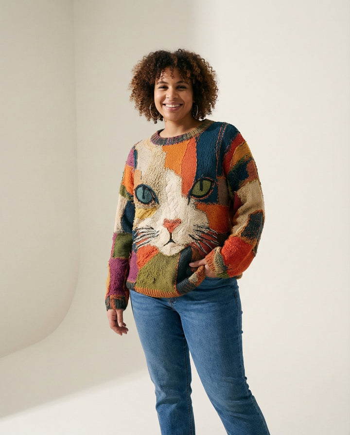 Feline Patchwork Top