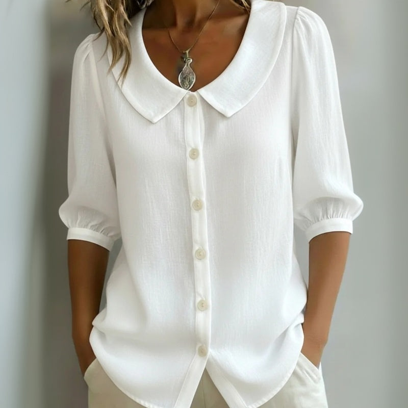 Luniva – Bluse aus Baumwollmischung mit Reverskragen