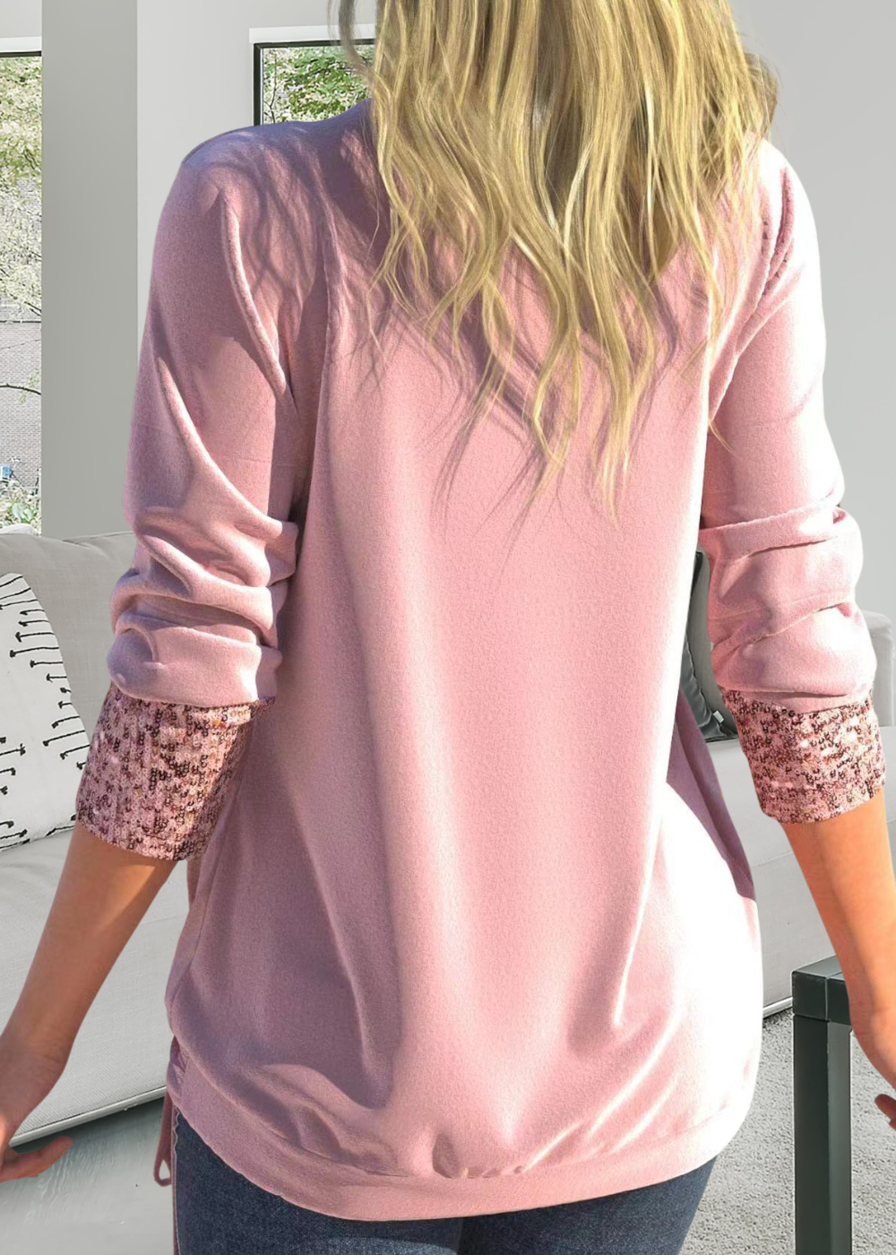 Rivena – Zweiteiliges Pailletten-Top-Set