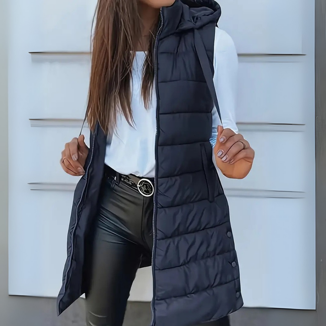 Naleia – Kapuzenweste aus Wolle für Damen