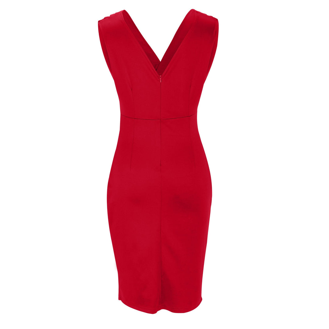 Soreli – drapiertes Stretchstrick-Midikleid