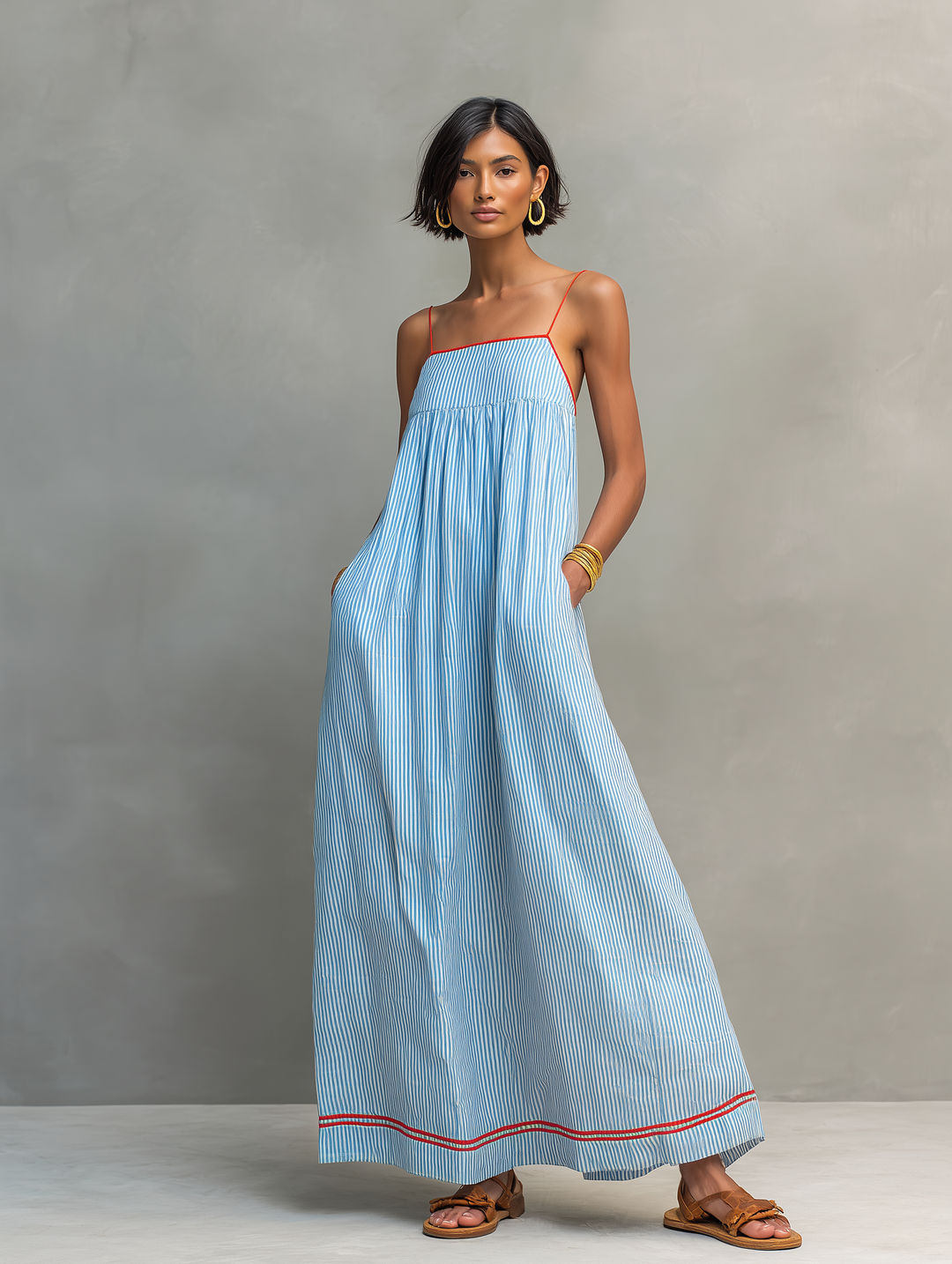 Iverra – drapiertes gewebtes Kleid