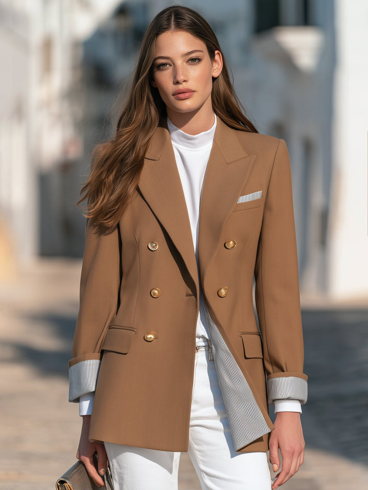 Jasine – doppelreihiger gewebter Blazer