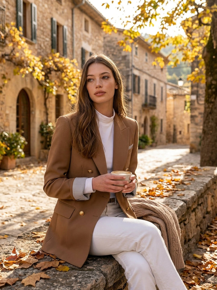 Jasine – doppelreihiger gewebter Blazer
