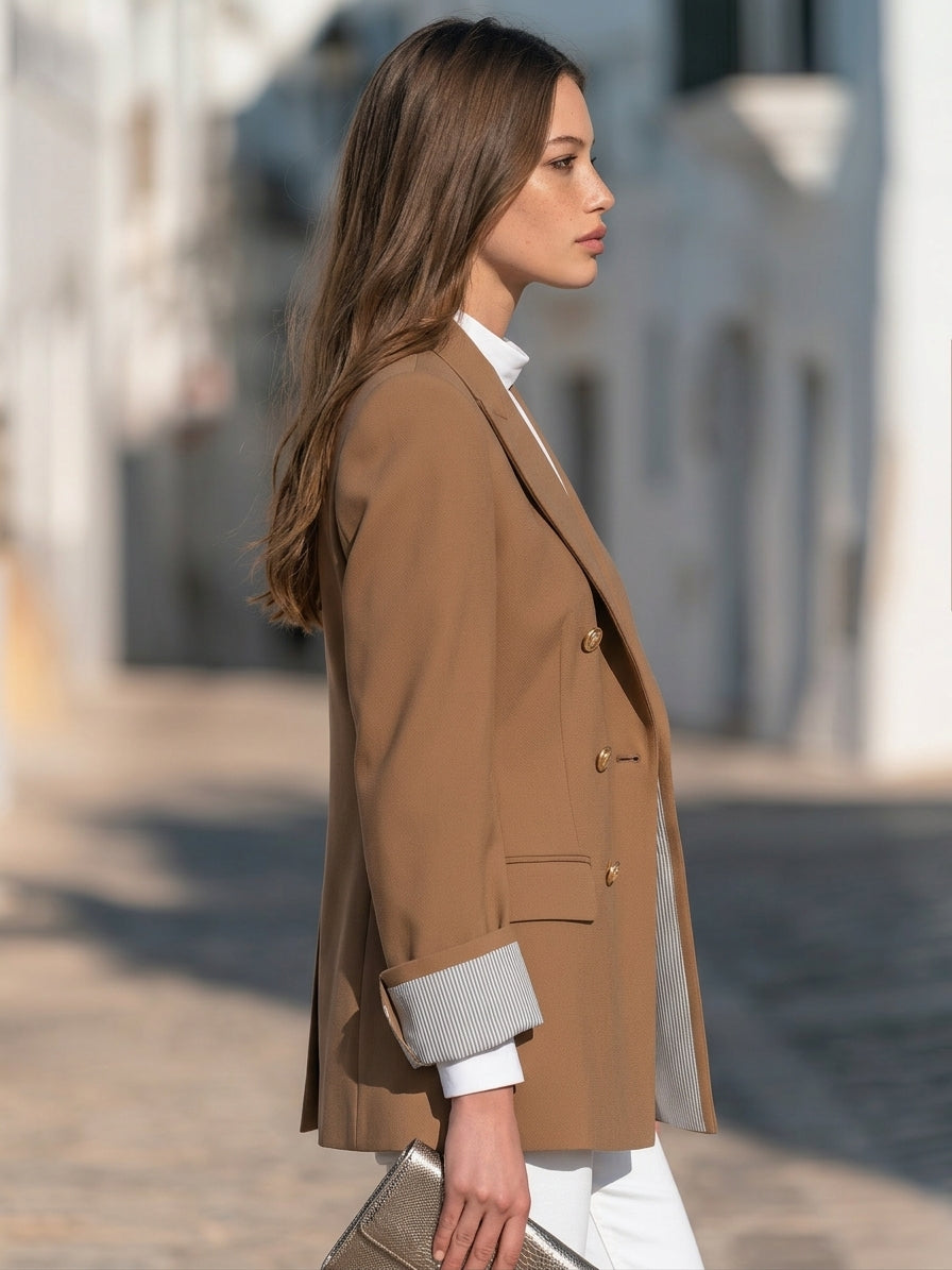 Jasine – doppelreihiger gewebter Blazer