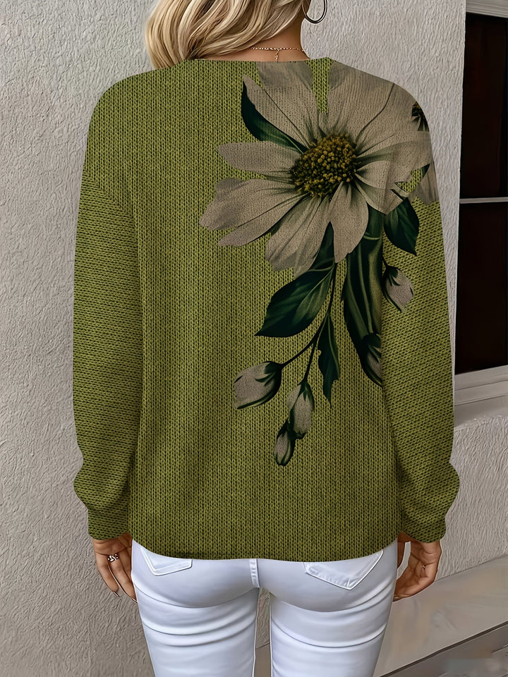 Caleia – Allover-Blumenmuster-Strickpullover