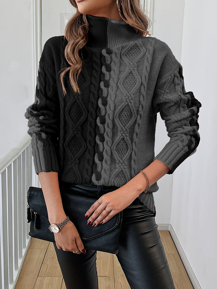 Nerise – vertikal gestreifte Strickbluse