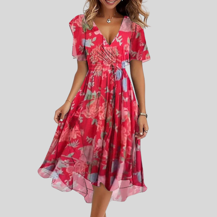 Zerisa – Asymmetrisches gewebtes Hemdkleid