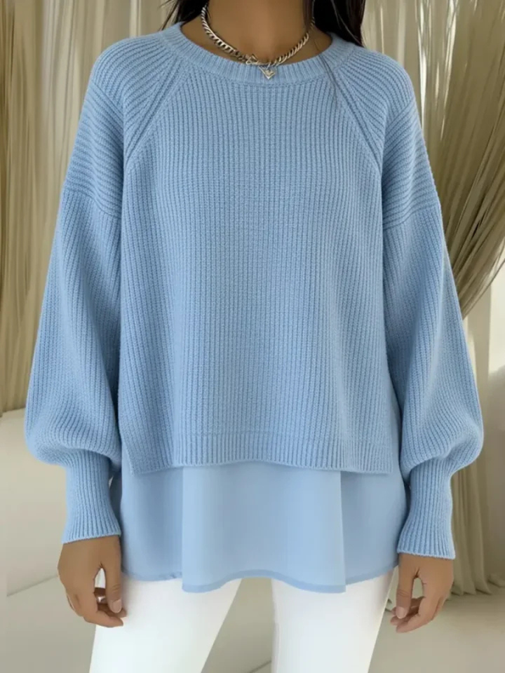 Mireva – Strickpullover mit mehrlagigem Saum