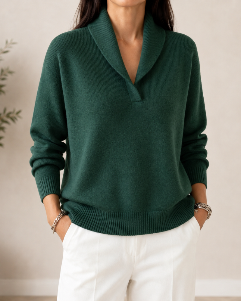 Noreli – V-Ausschnitt-Strickpullover