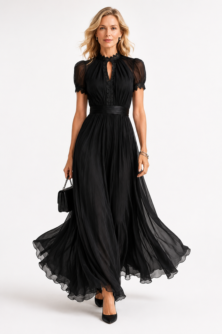 Kelyra – Maxi-Chiffonkleid