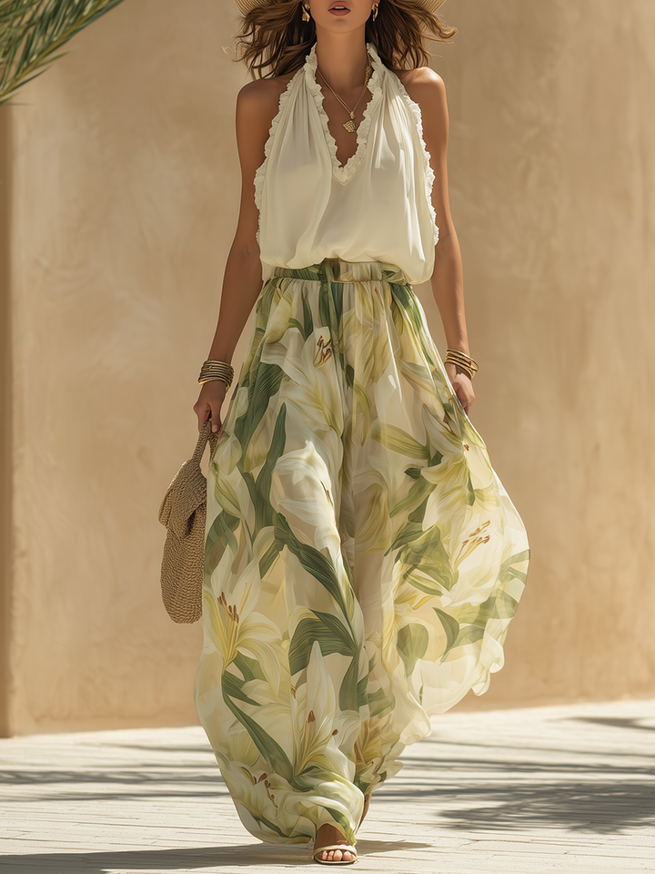 Erelle – Rüschenausschnitt Chiffon-Effekt-Set
