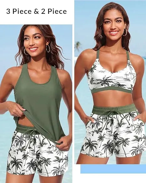 Rilena – Tankini-Set mit Taschen und Boyshorts