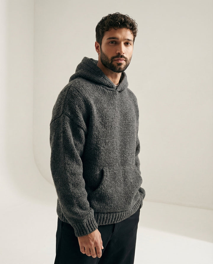 Pullover Lightweight Knit Hoodie