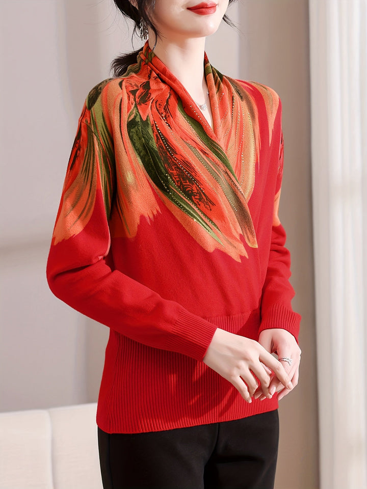 Rilena – strassbesetzter Viskose-Strickpullover