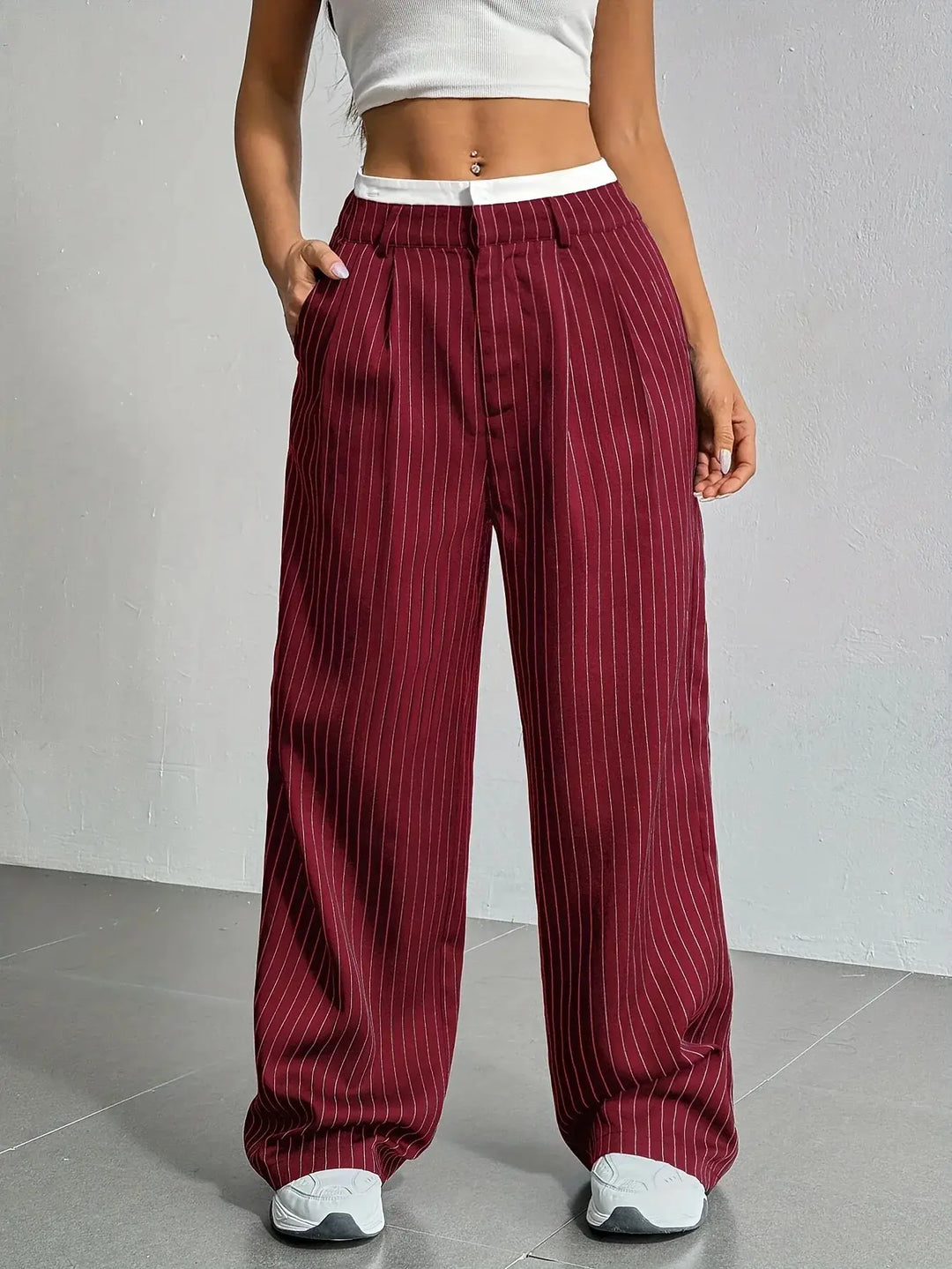 Anevia – hoch taillierte Streifenhose