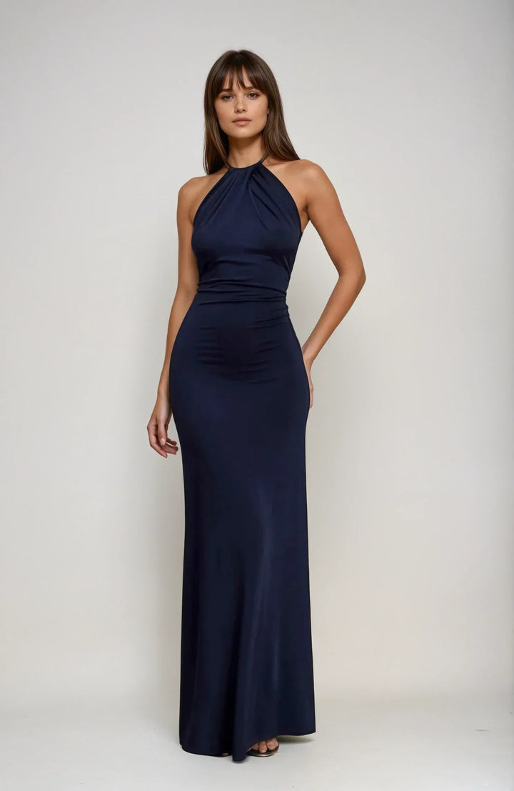 Sivela – Neckholder-Stretch-Maxikleid