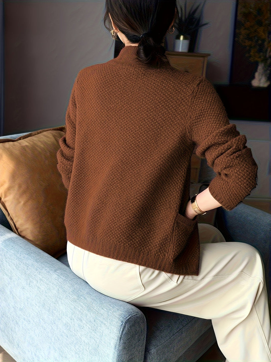 Avenya – Stehkragen-Strickpullover