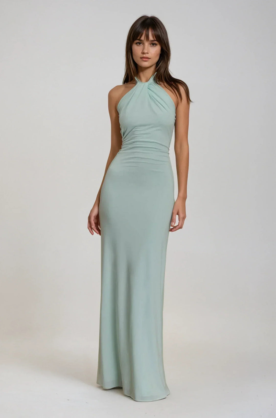 Sivela – Neckholder-Stretch-Maxikleid