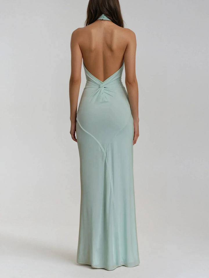 Sivela – Neckholder-Stretch-Maxikleid