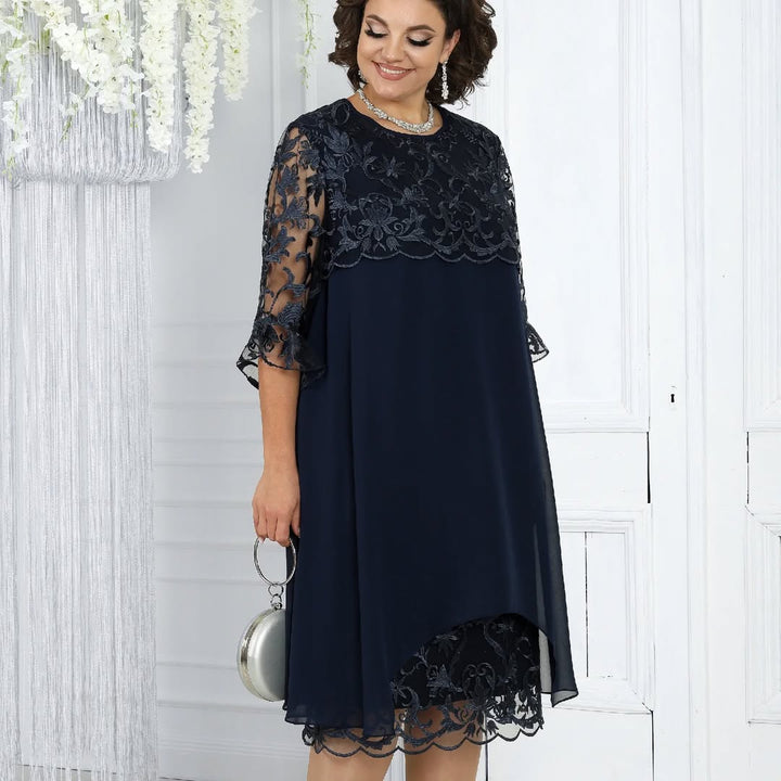 Novira – Patchwork-Chiffonkleid