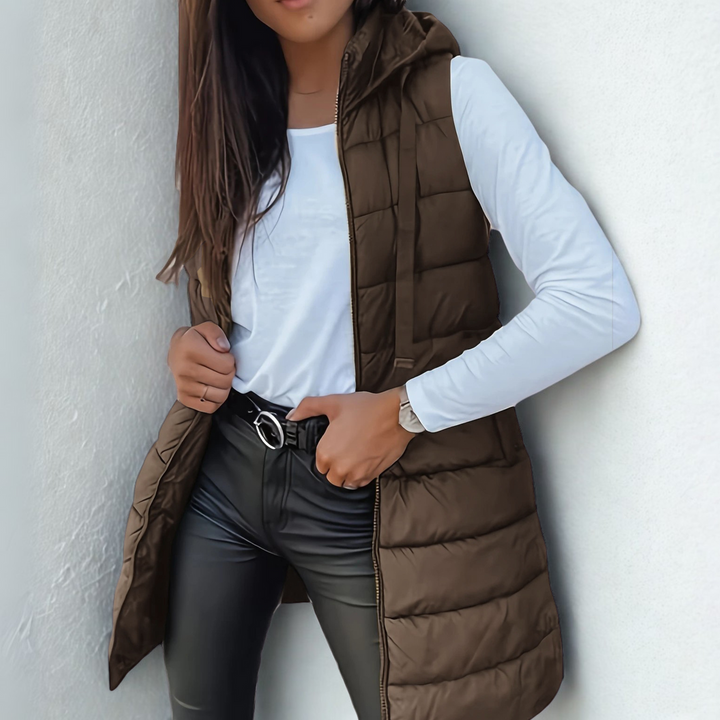 Naleia – Kapuzenweste aus Wolle für Damen