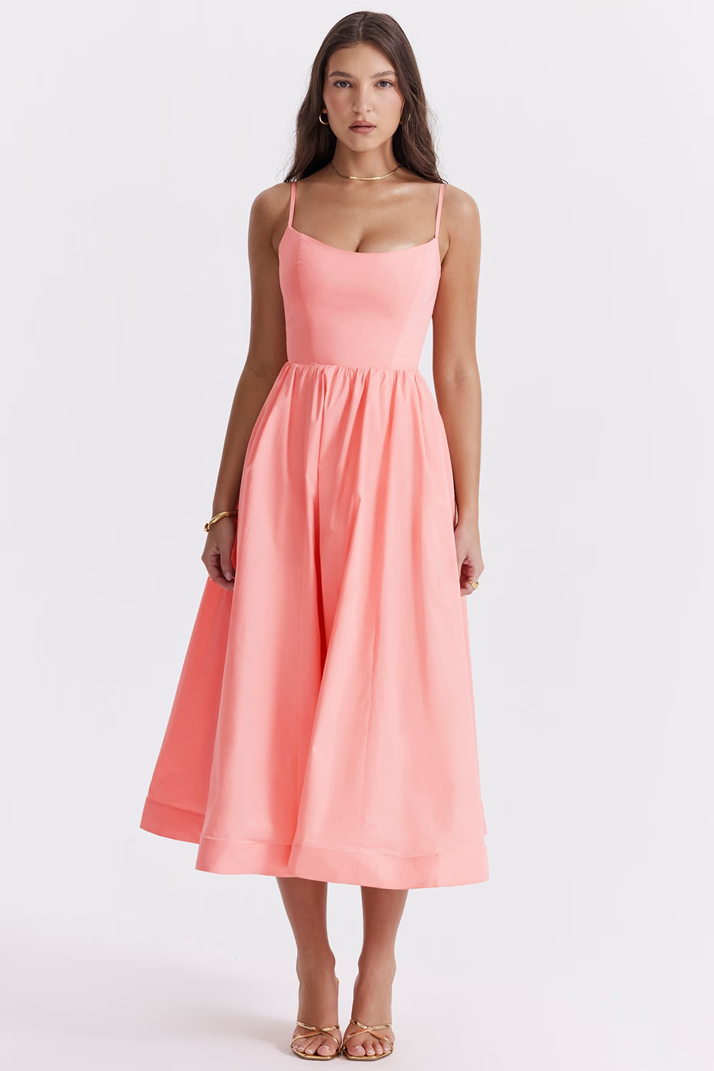 Nolara – Korsettstil, gewebtes Midikleid
