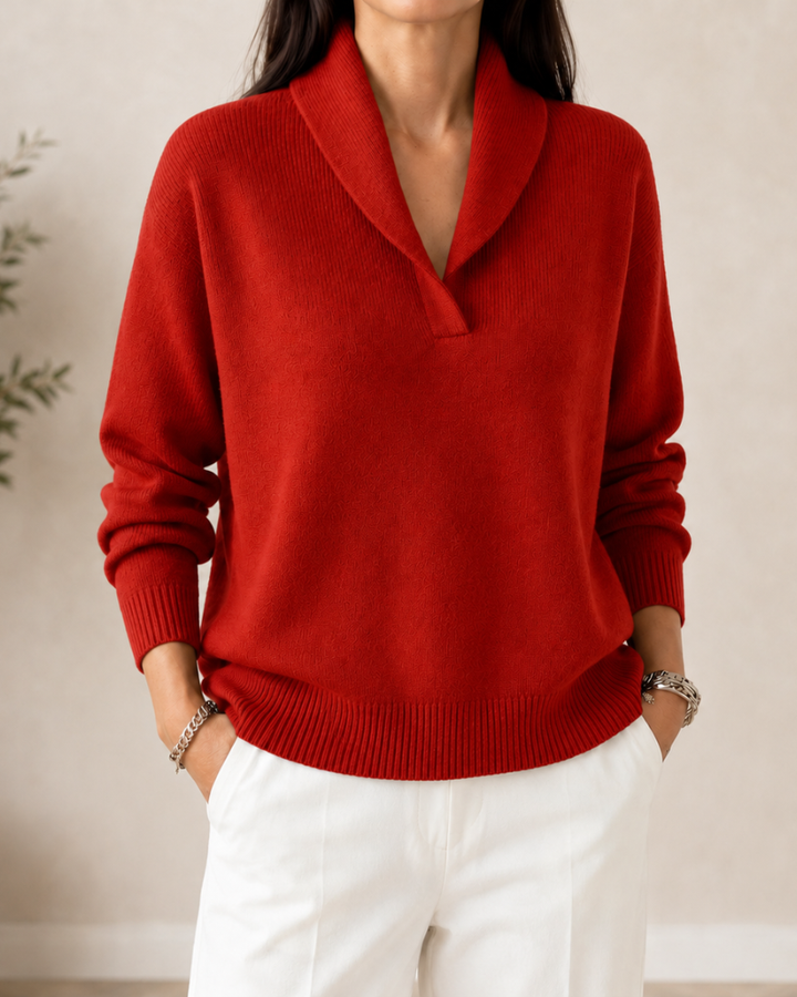Noreli – V-Ausschnitt-Strickpullover