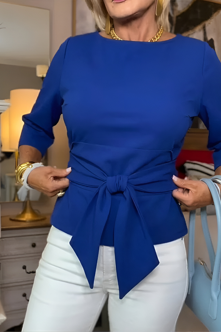 Novira – Mit Taillenschleife gewebtes Top