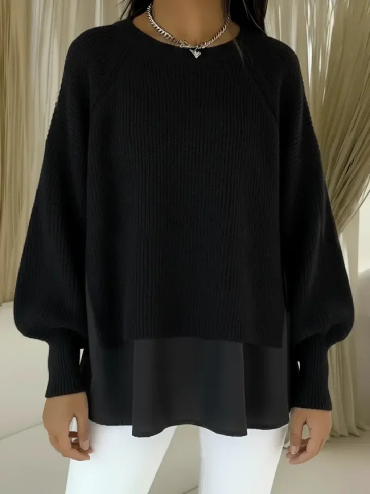 Mireva – Strickpullover mit mehrlagigem Saum