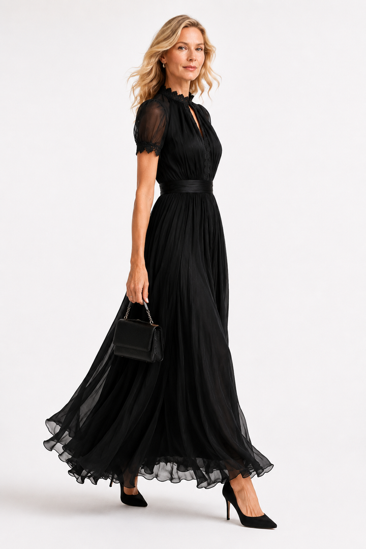 Kelyra – Maxi-Chiffonkleid