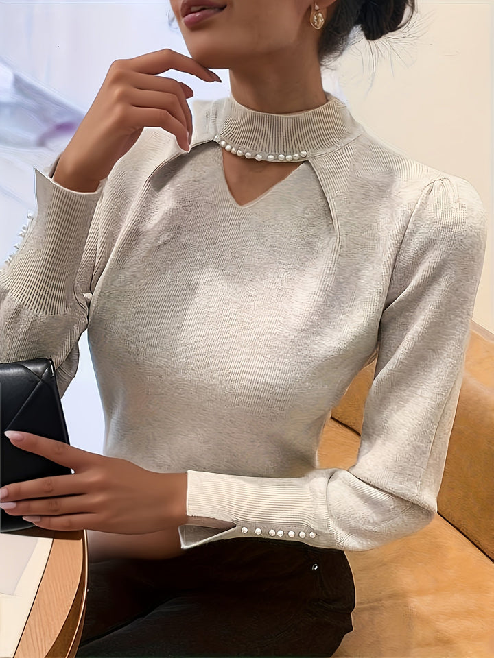 Neraya – Viskosepullover mit Perlendetails