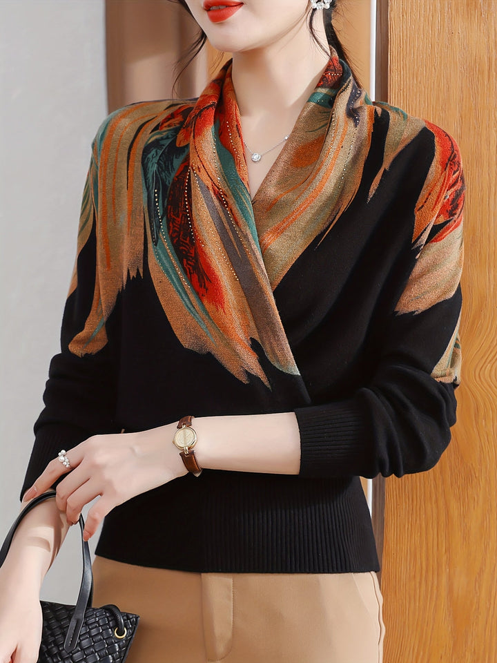 Rilena – strassbesetzter Viskose-Strickpullover
