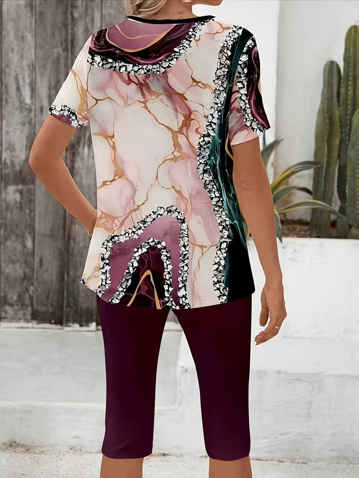 Anvina – Baumwollmix-Set mit geometrischem Druck