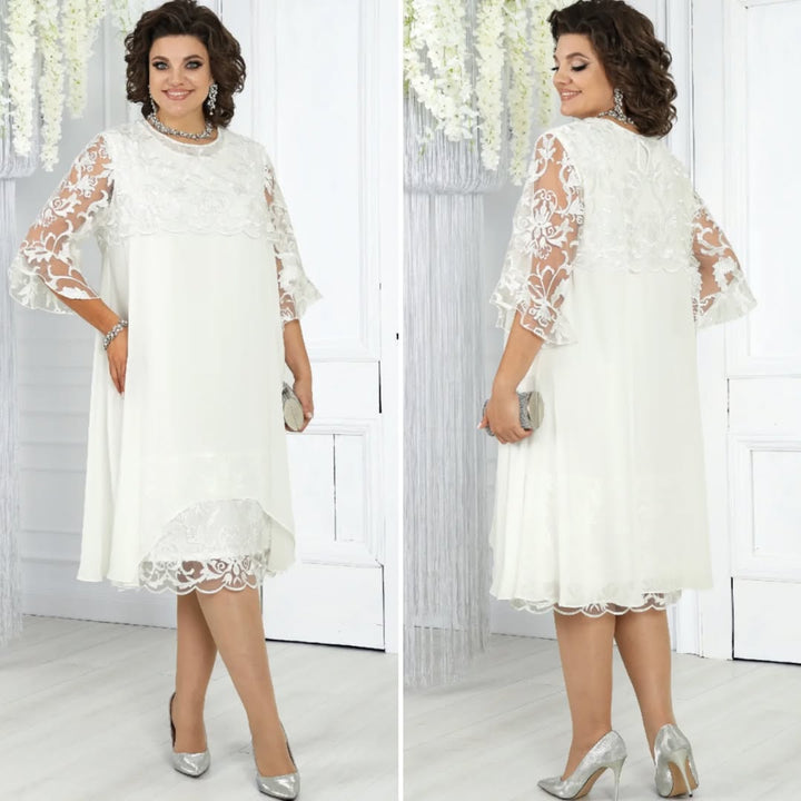 Novira – Patchwork-Chiffonkleid
