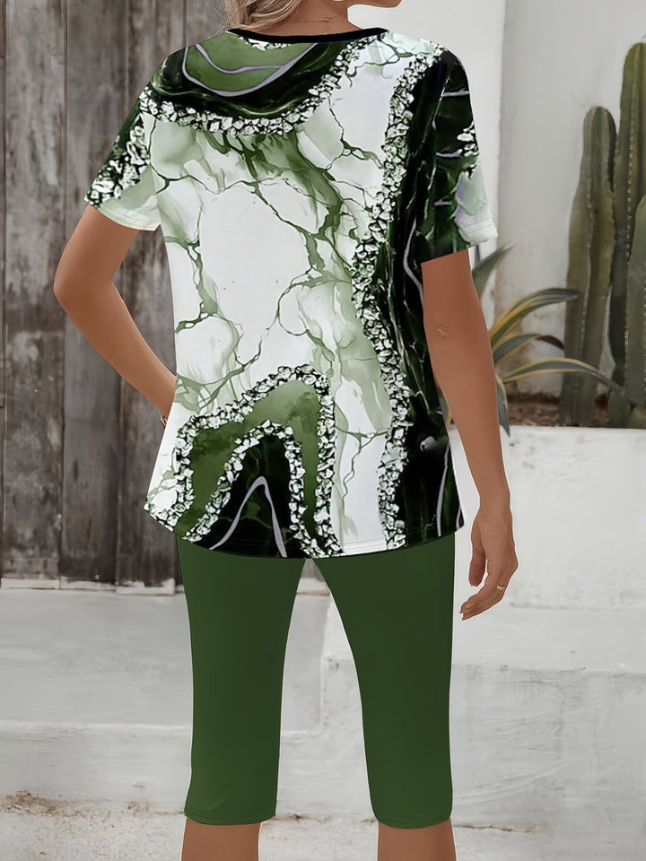 Anvina – Baumwollmix-Set mit geometrischem Druck
