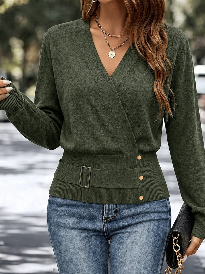 Calira – Kreuz-Ausschnitt-Pullover