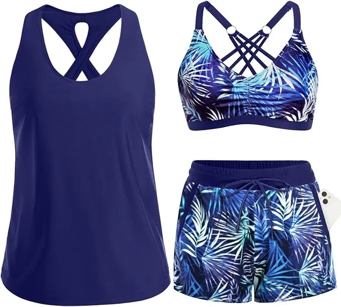 Rilena – Tankini-Set mit Taschen und Boyshorts