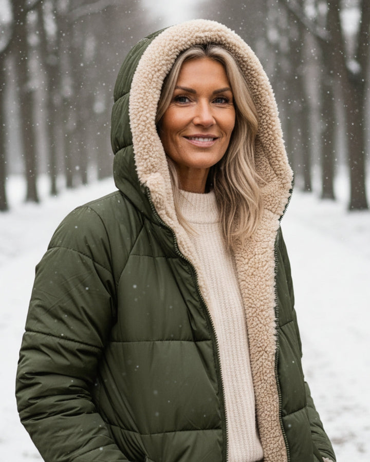 Arlise – Wendemantel mit Sherpa-Futter