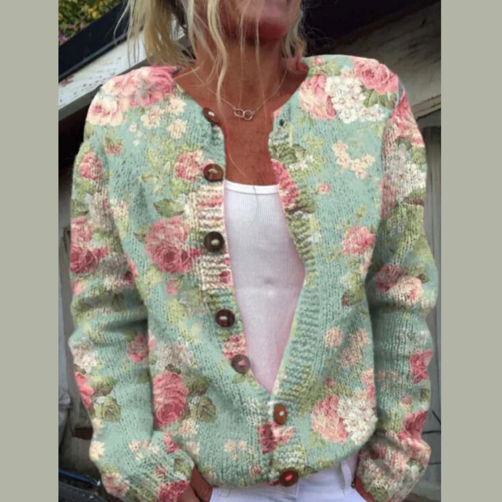 Serava – Knopfverschluss-Strickjacke