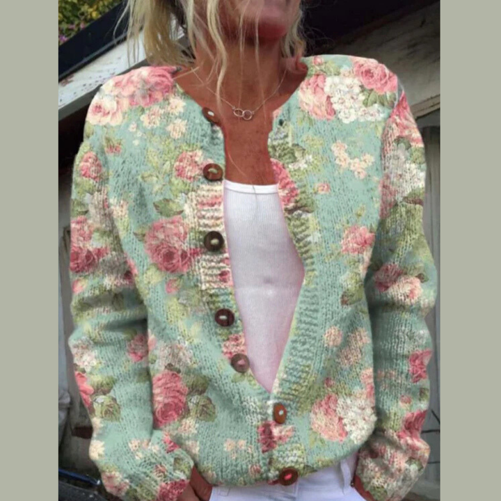 Serava – Knopfverschluss-Strickjacke