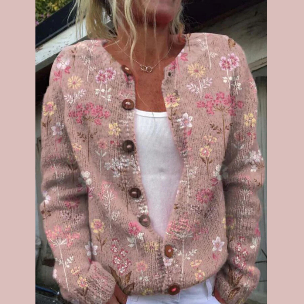 Serava – Knopfverschluss-Strickjacke